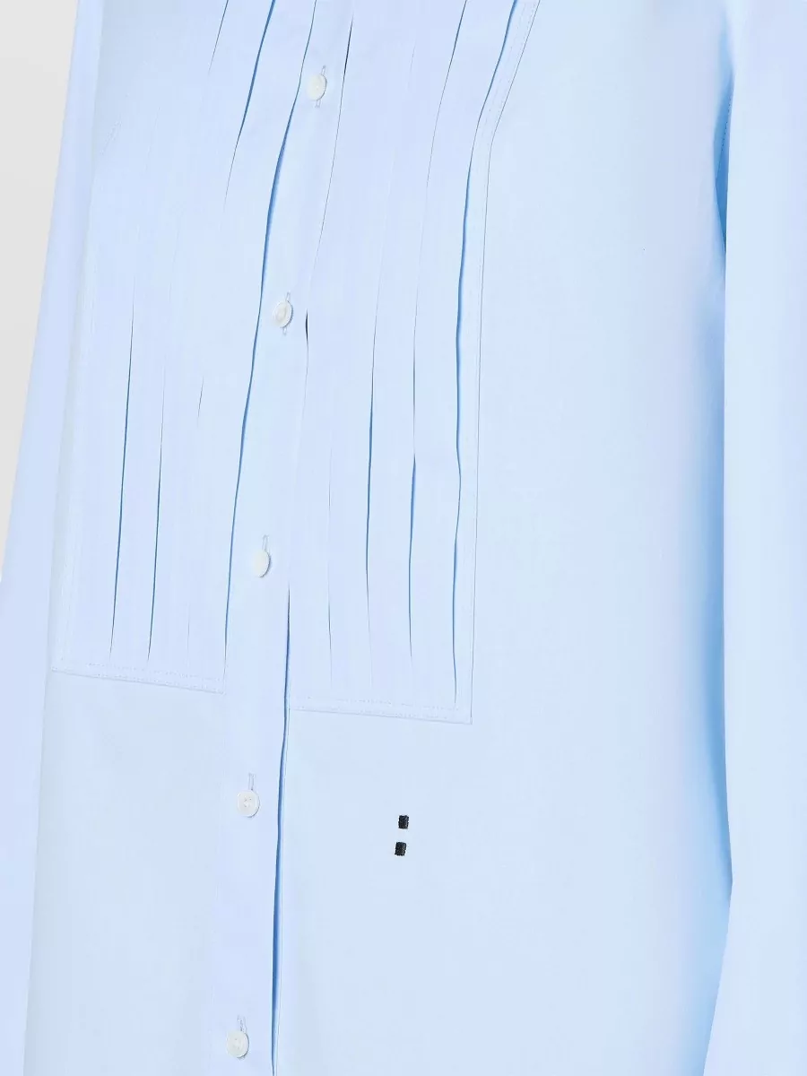 Fendi Cotton Slim-Fit Pleated Poplin Shirt