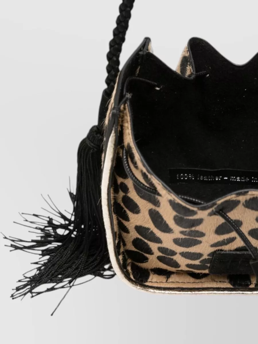 Forte Forte Leather Leopard-Print Mini Bucket Bag