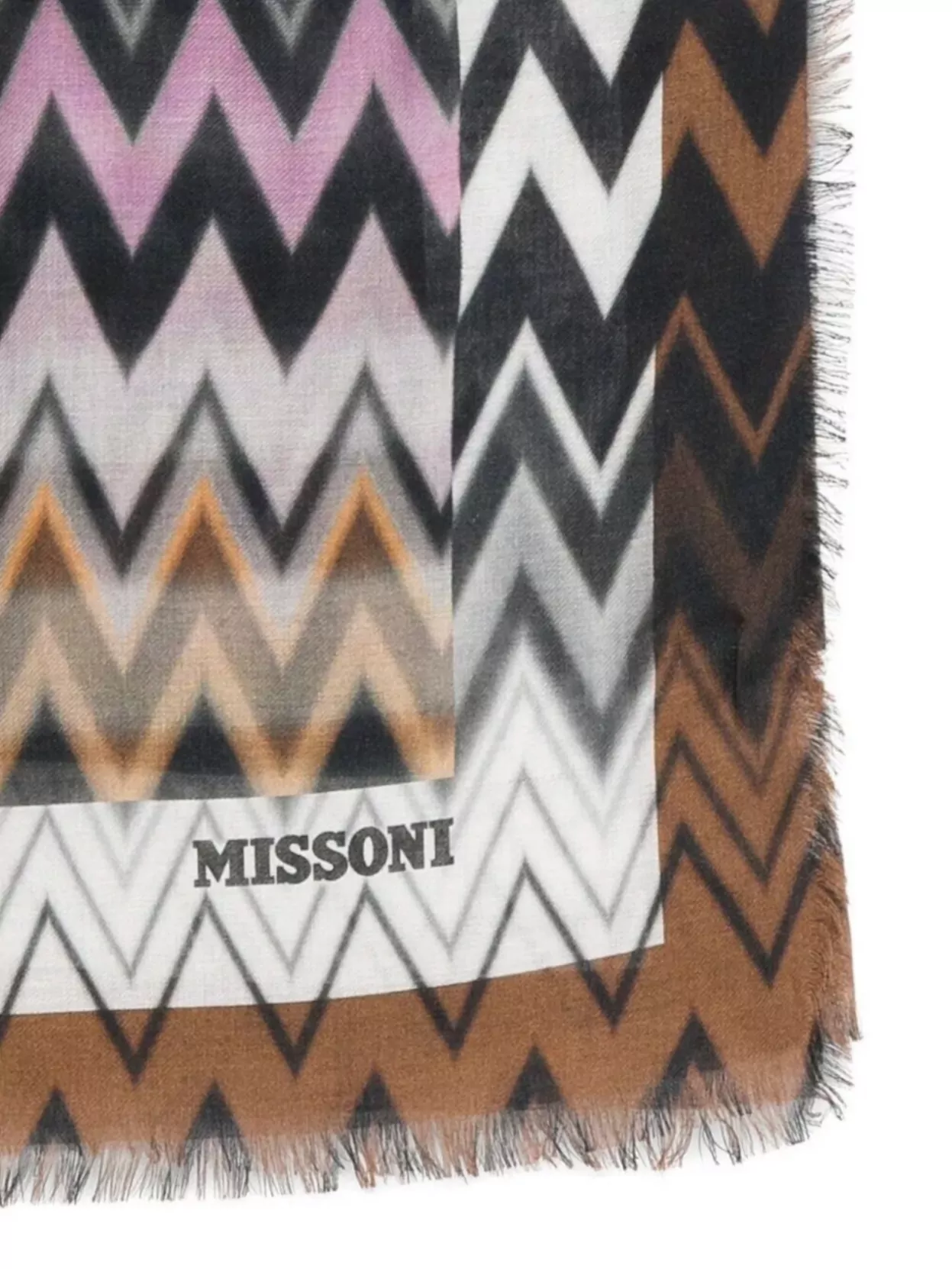 Missoni Fringed Scarf Chevron Design