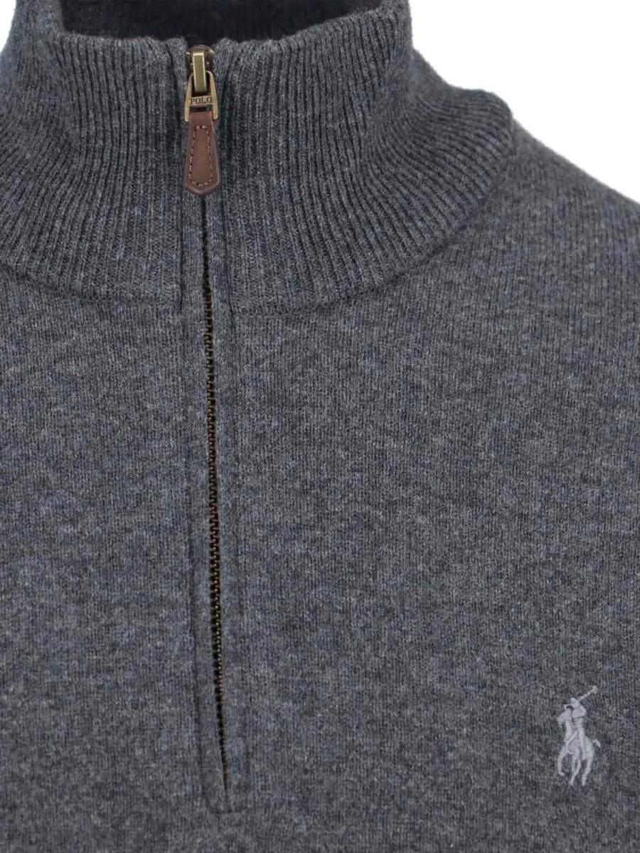 Polo Ralph Lauren Wool High Neck Half Zip Sweater
