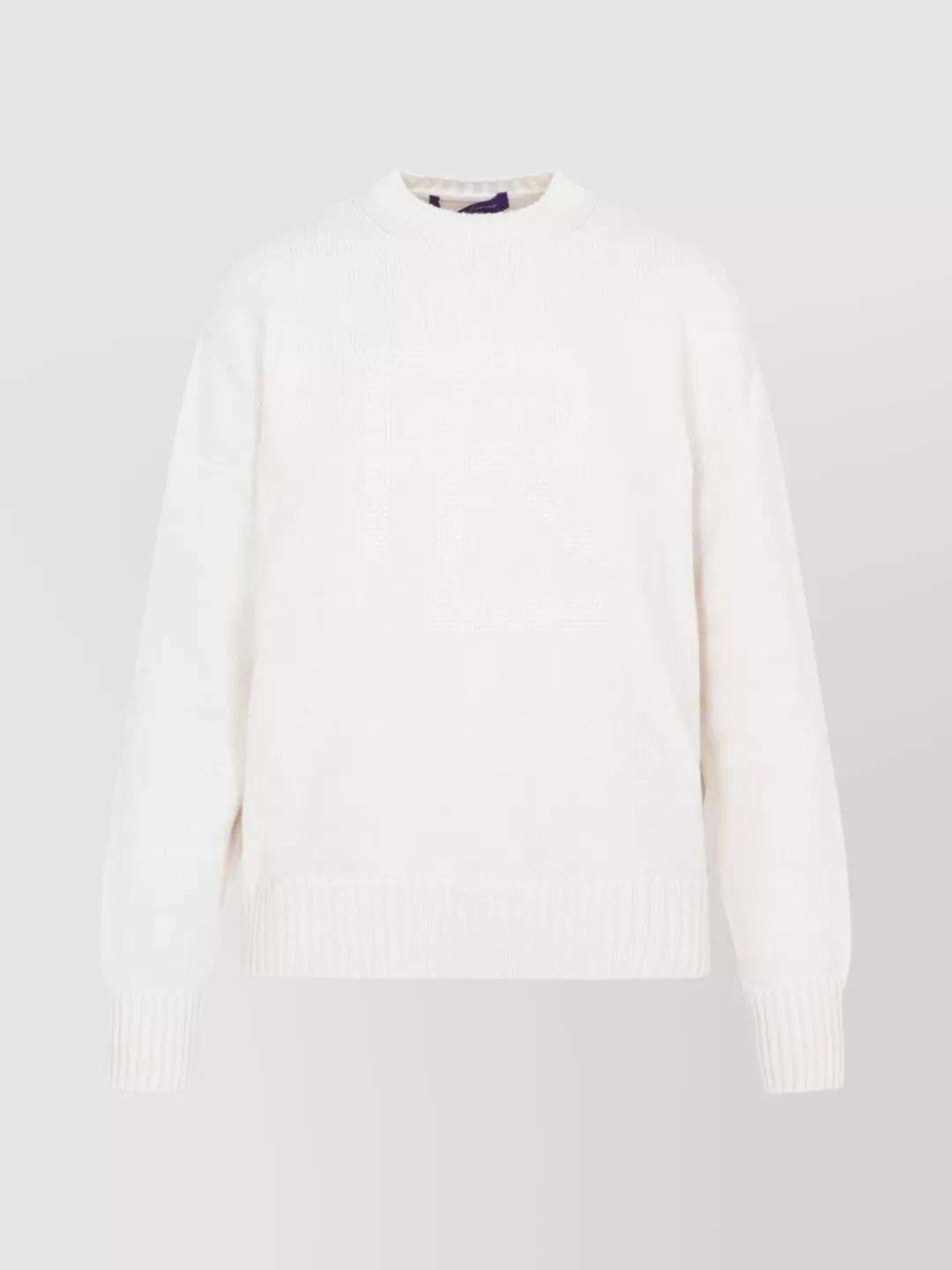 Ralph Lauren Collection Cotton And Tech Fabric Crew Neck Pullover