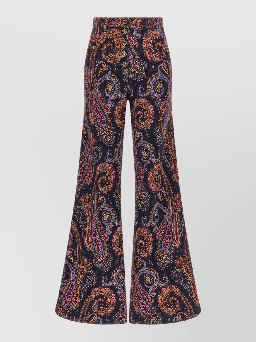 Etro printed flared jeans