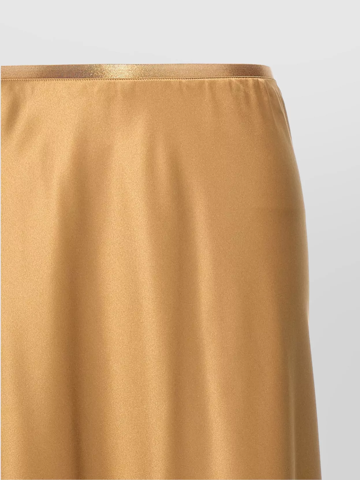 Max Mara Satin Midi Skirt Elastic Waistband