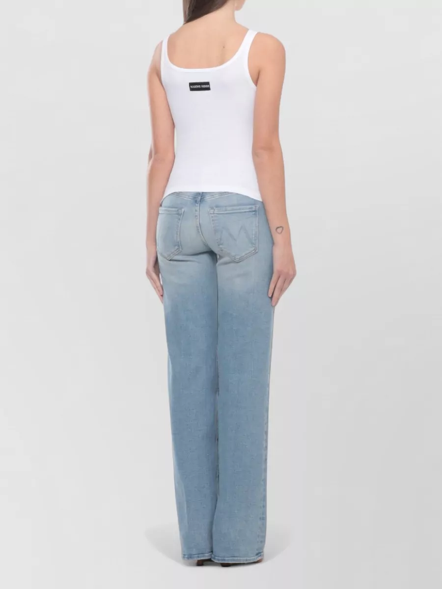 Marine Serre Ribbed Cropped Tank Top