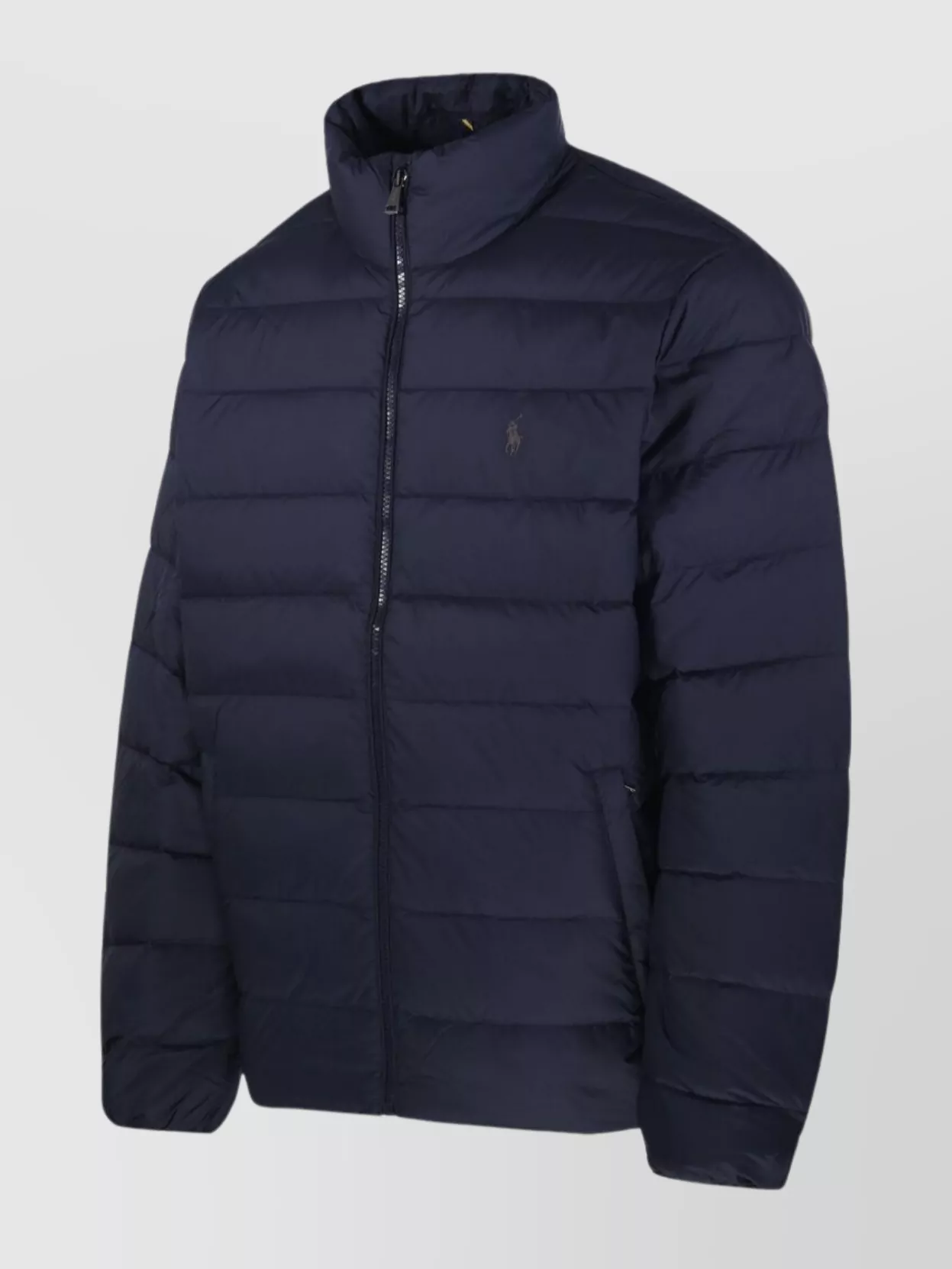 Ralph Lauren Insulated Jacket With High Collar And Pockets In Blue
