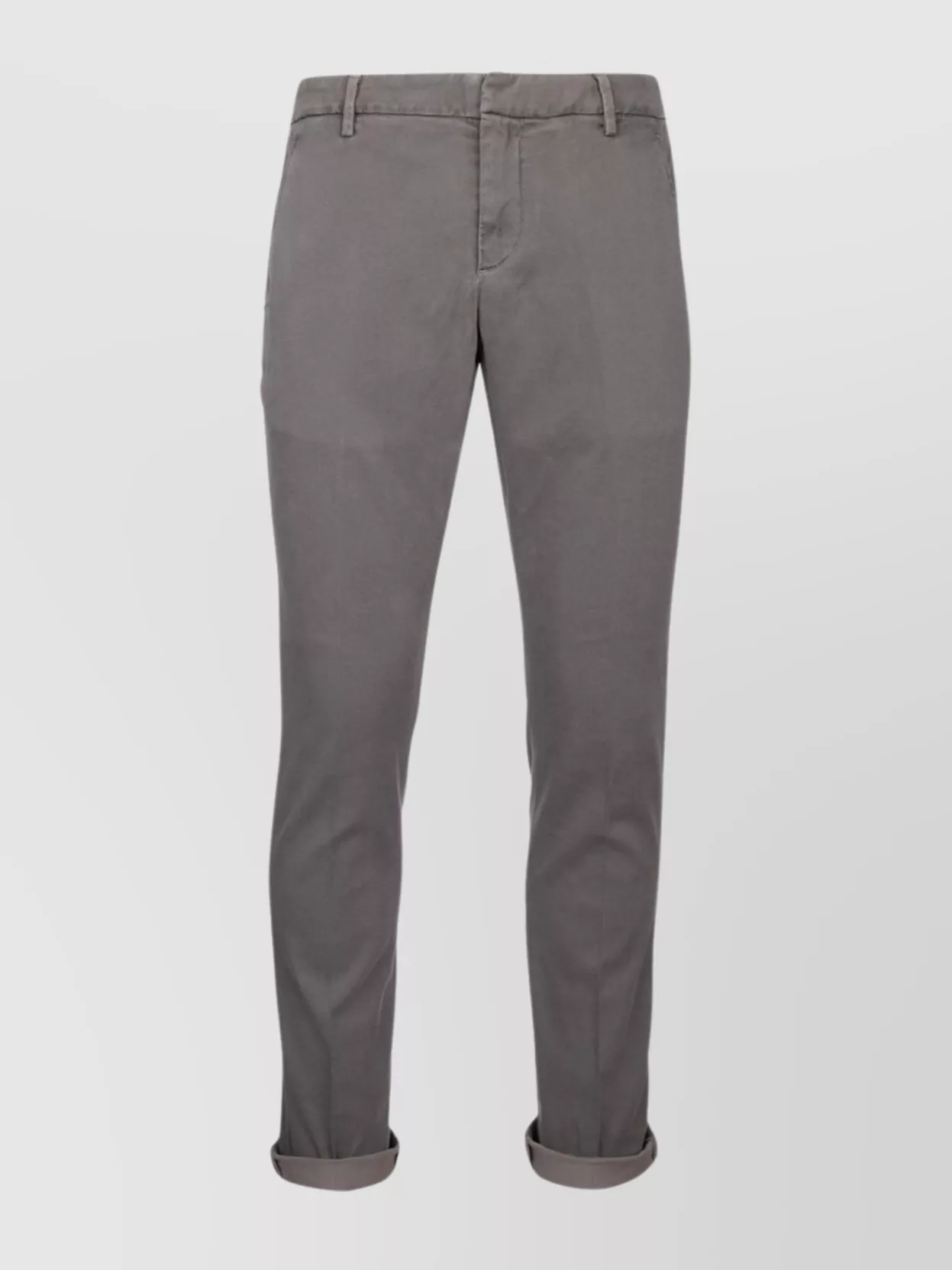 Dondup Trousers With Pockets And Belt Loops In Gray