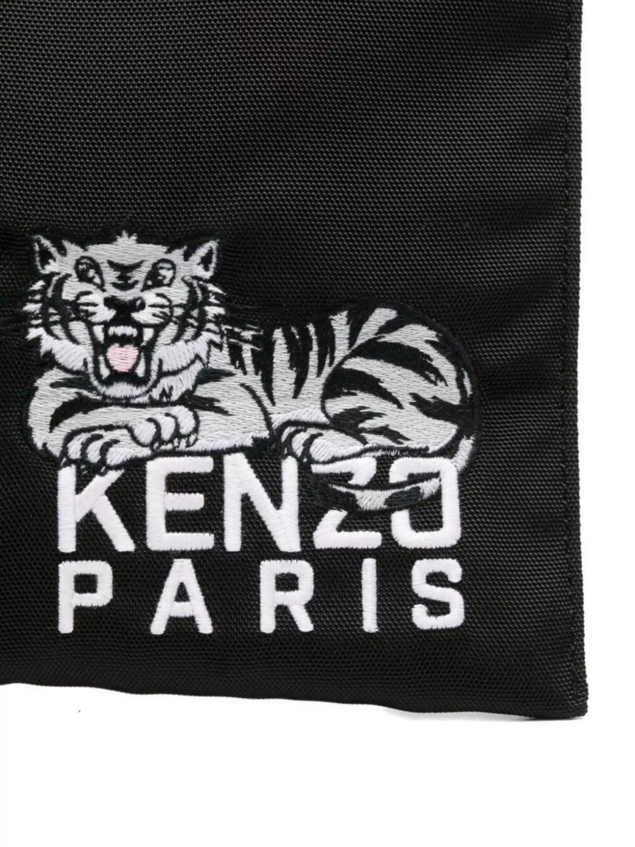 Kenzo Tiger Motif Clutch Bag With Wrist Strap