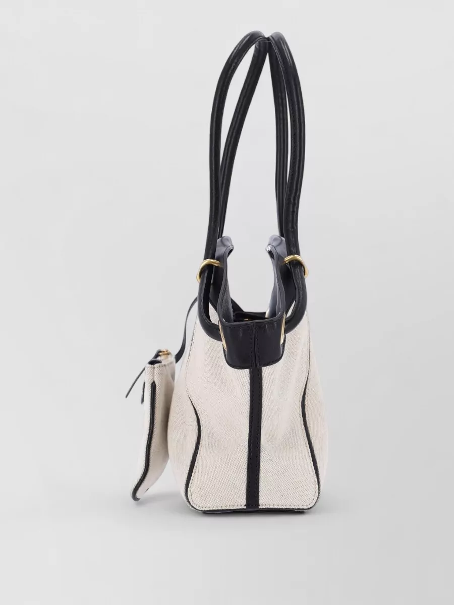 Balmain Medium Tote Canvas Shoulder Bag