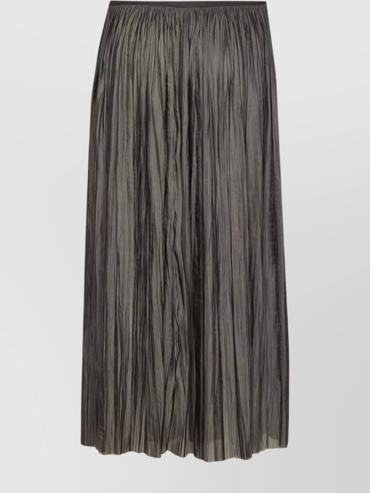 Roberto Collina Midi Pleated Skirt Sheer Overlay In Black