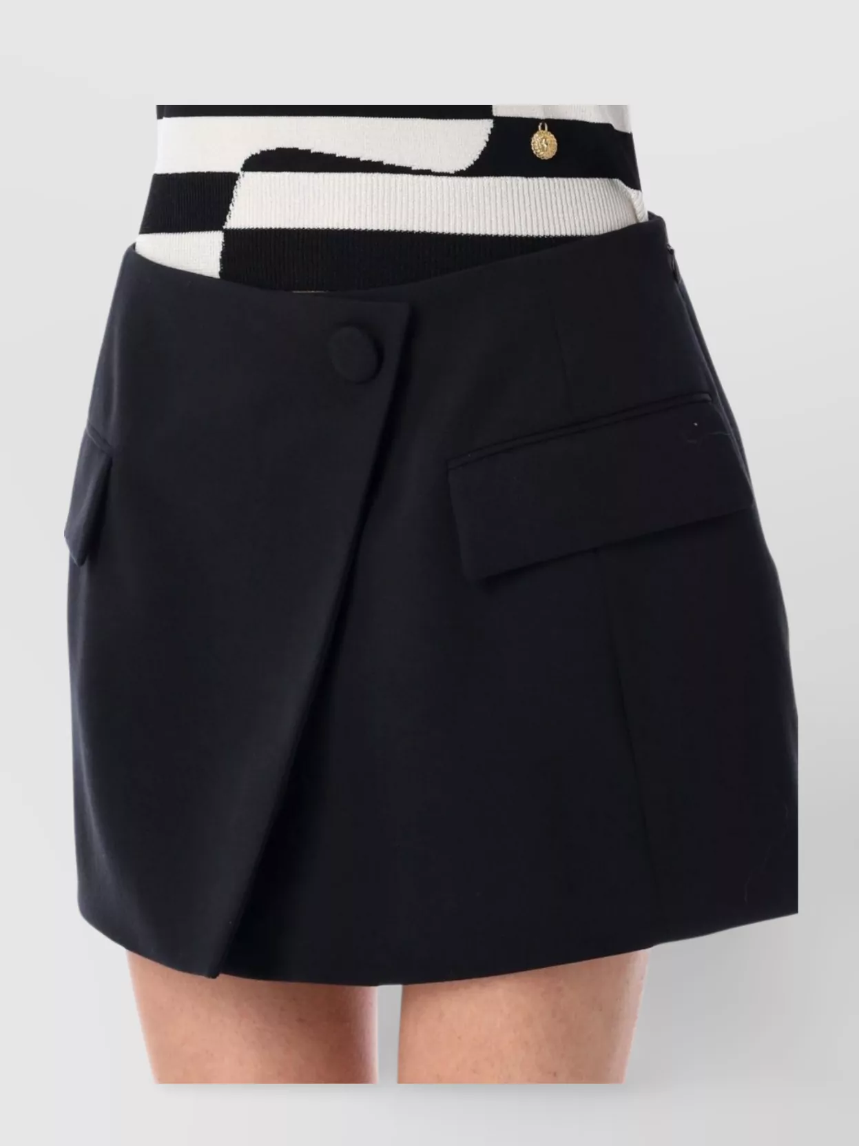 Balmain Asymmetric Mini Skirt