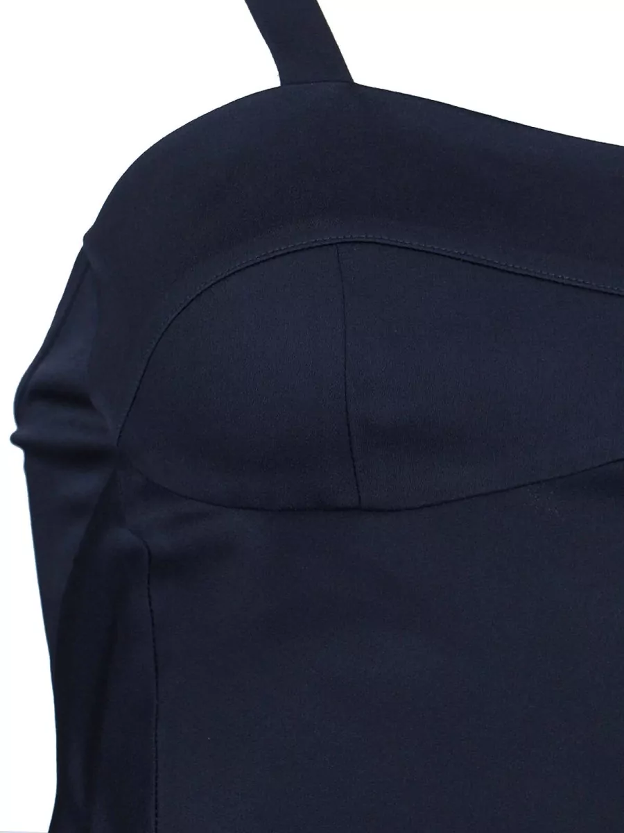 Victoria Beckham Knee Length Dress Fitted Bodice Straps Slit