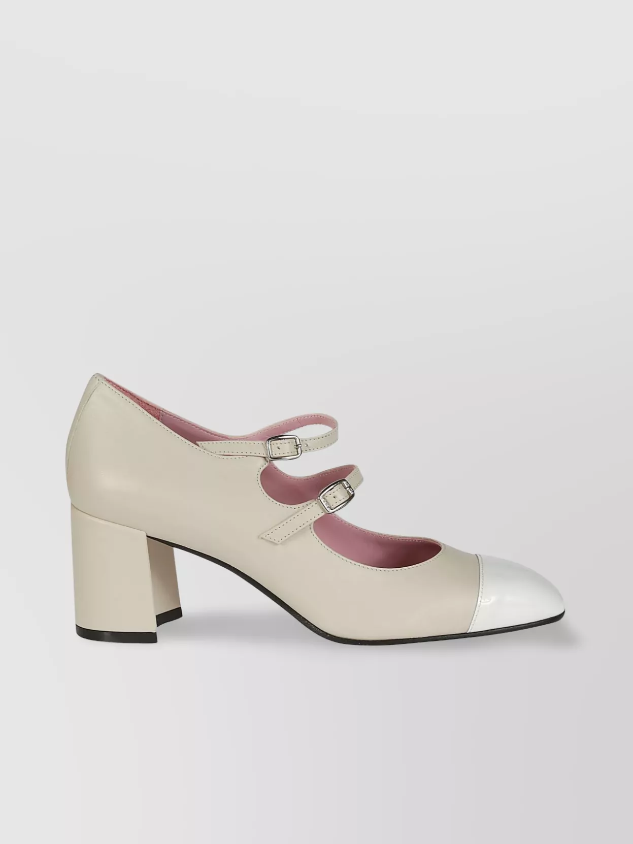 CAREL DOUBLE STRAP BLOCK HEEL PUMPS