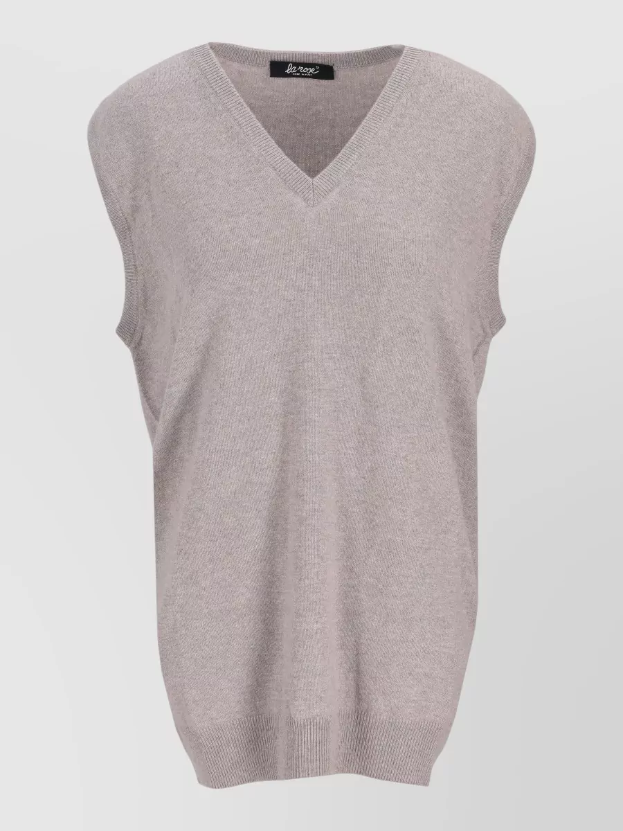 La Rose oversized knit vest