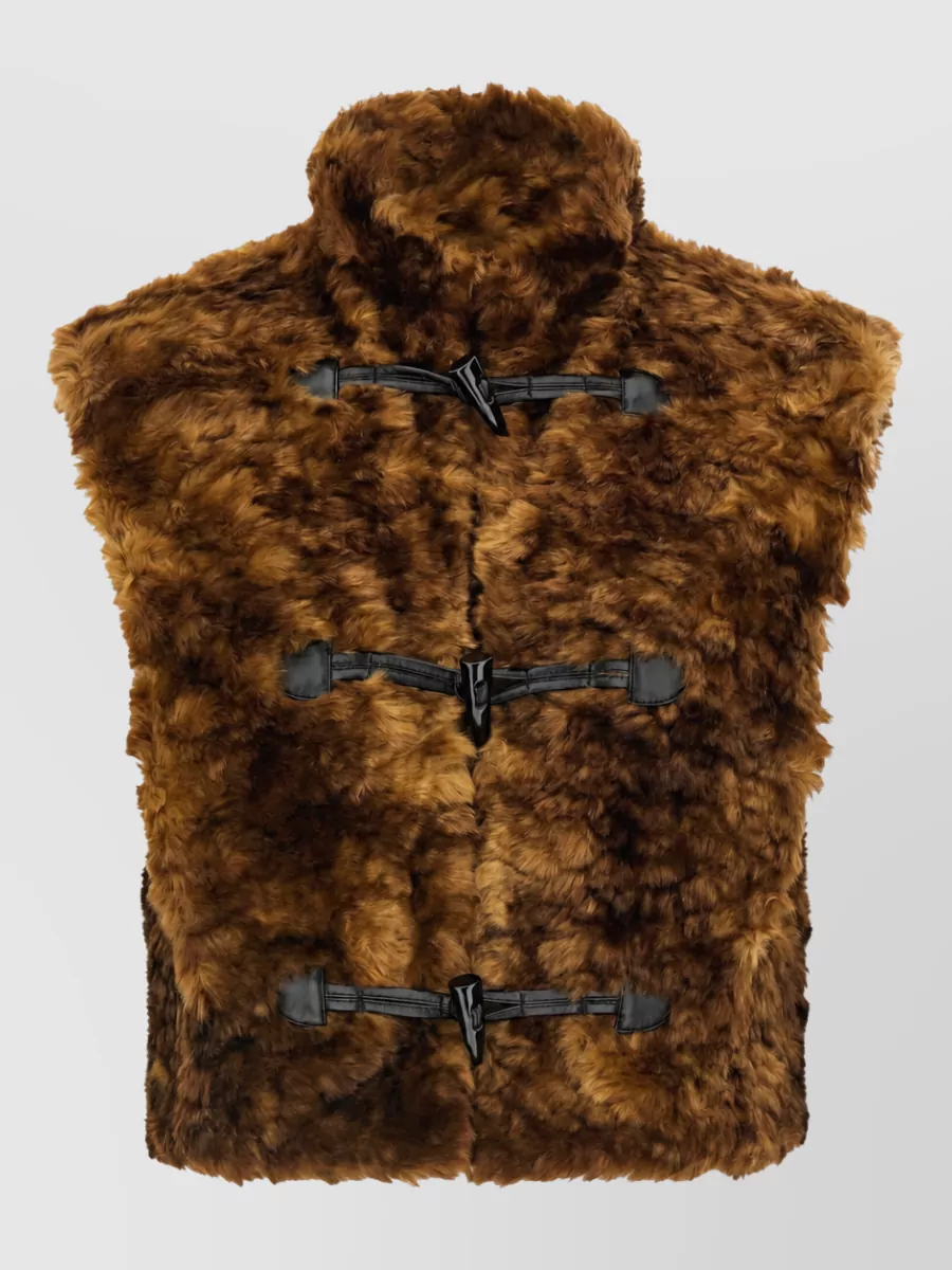Isabel Marant Etoile Faux fur curly high neck sleeveless vest