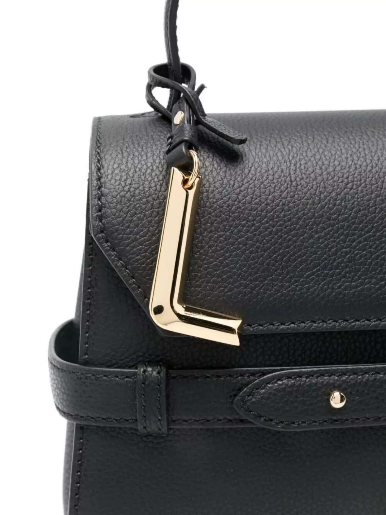 Lancel Top Handle Bucket Bag With Adjustable Strap