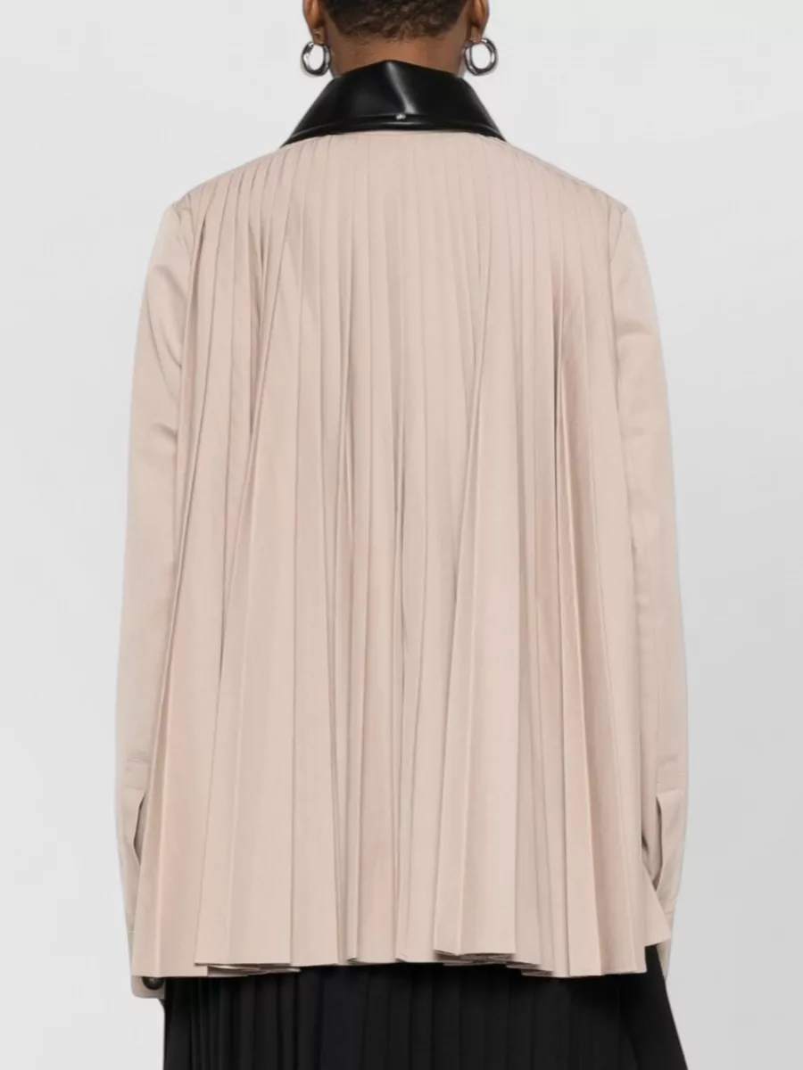 Sportmax Trench Coat Cotton Blend Contrasting Collar