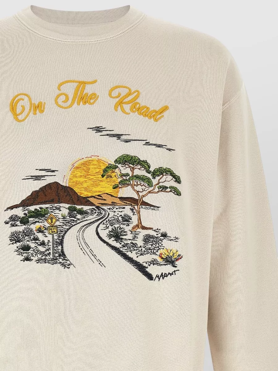Isabel Marant Cotton-Blend Embroidered Sweatshirt