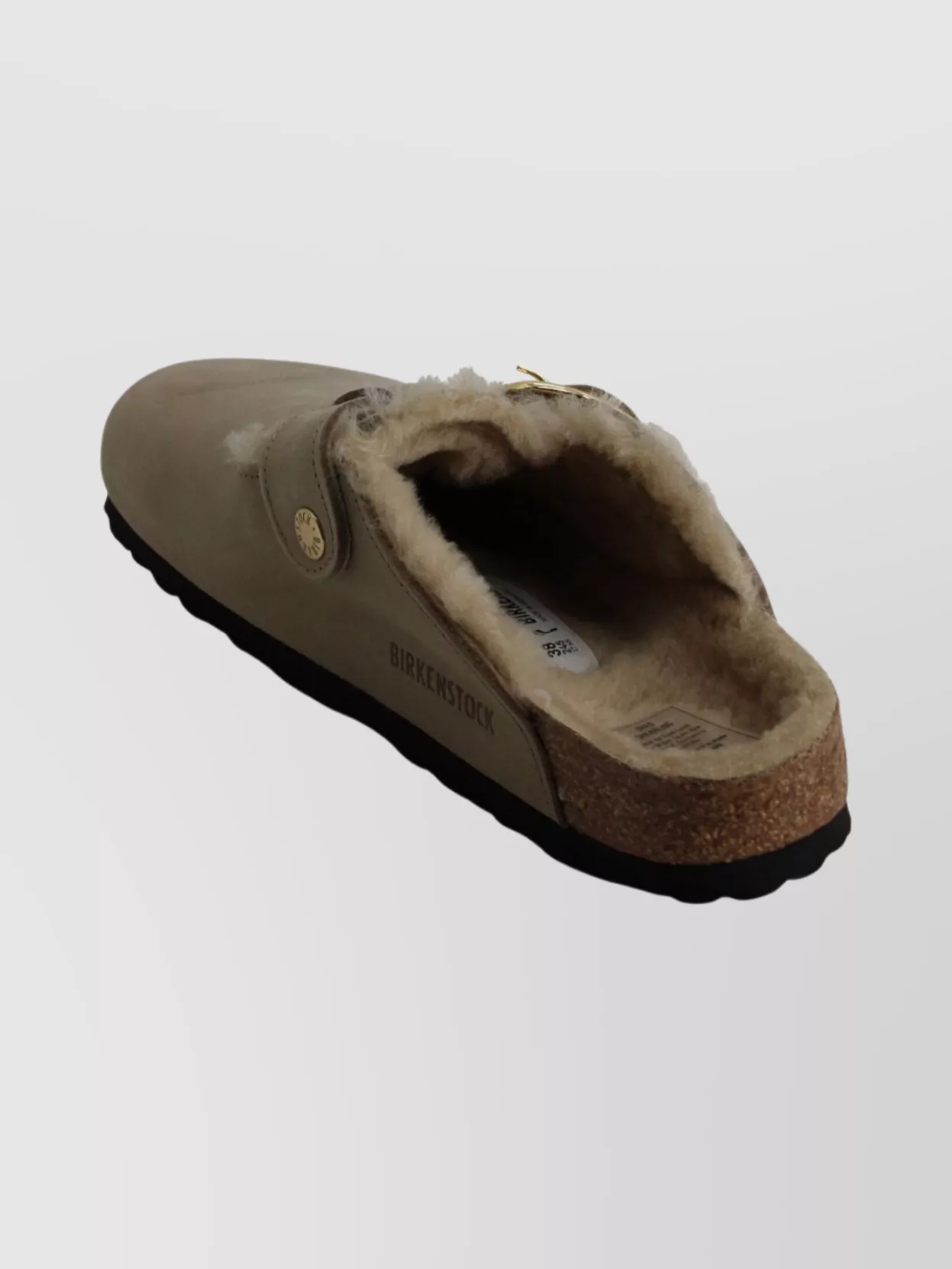 Birkenstock Boston Big Buckle Shearling Slippers