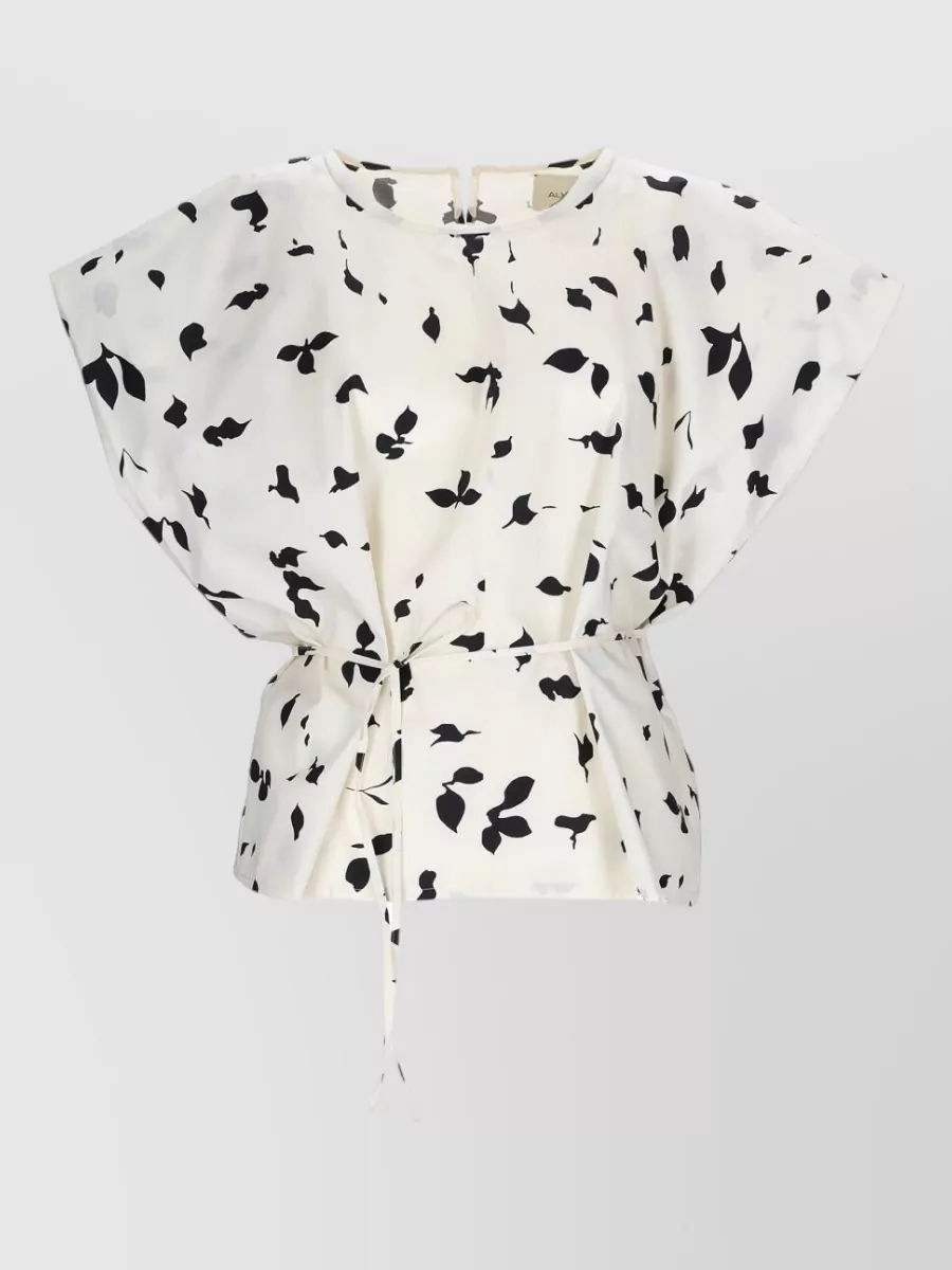 Alysi sleeveless blouse with ribbon