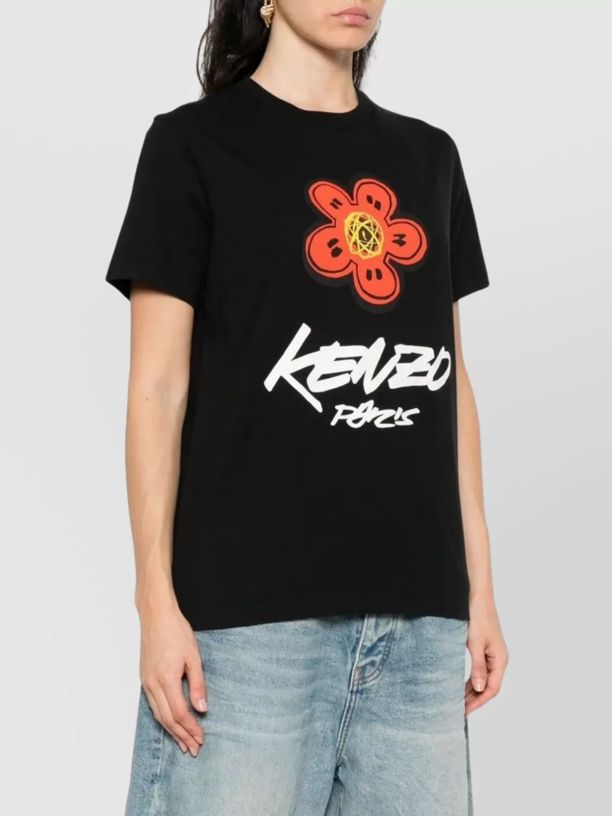 Kenzo Futura Graphic Print Boke Flower T-Shirt