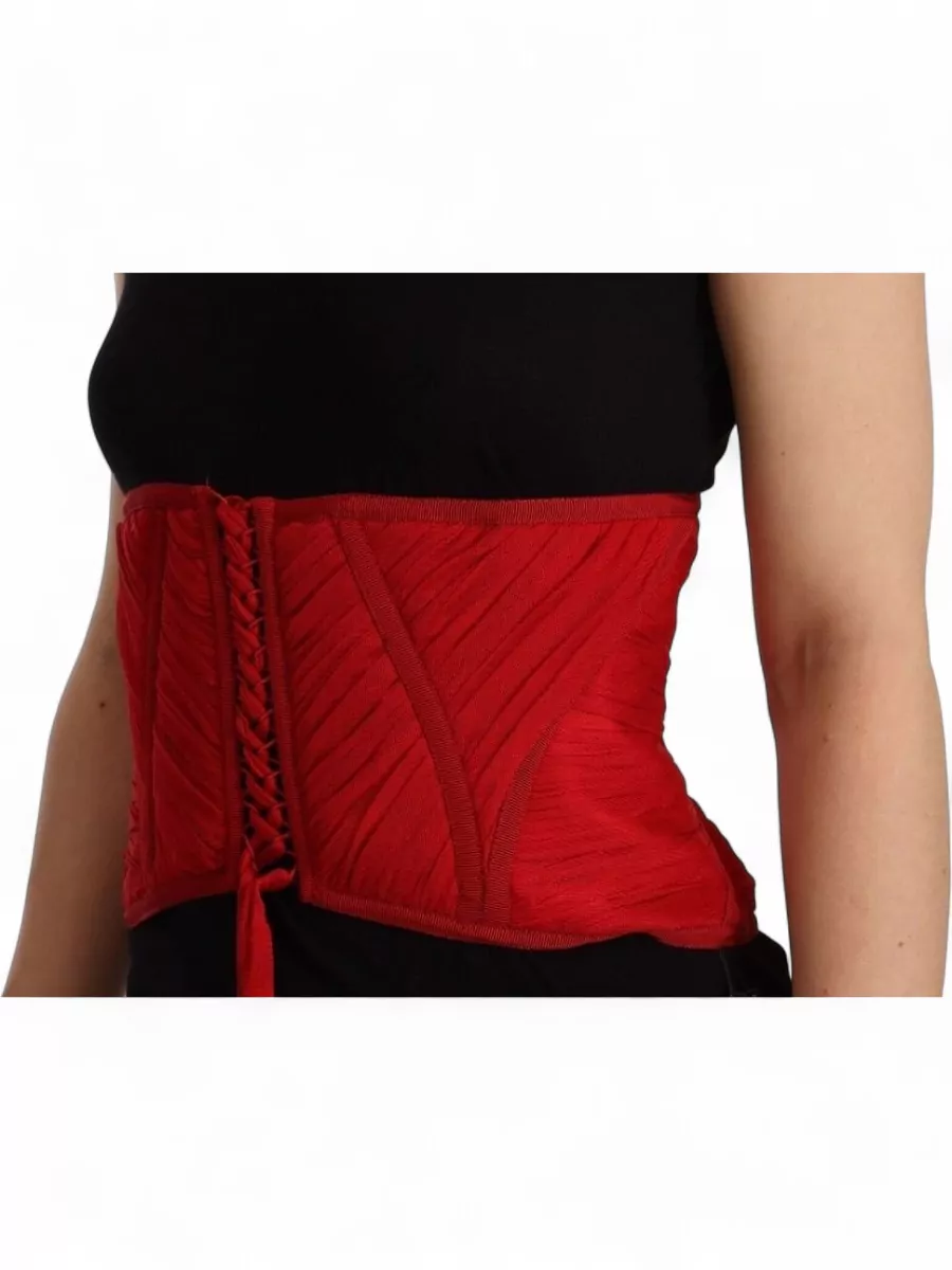 Dolce&Gabbana Silk Pleated Corset Top