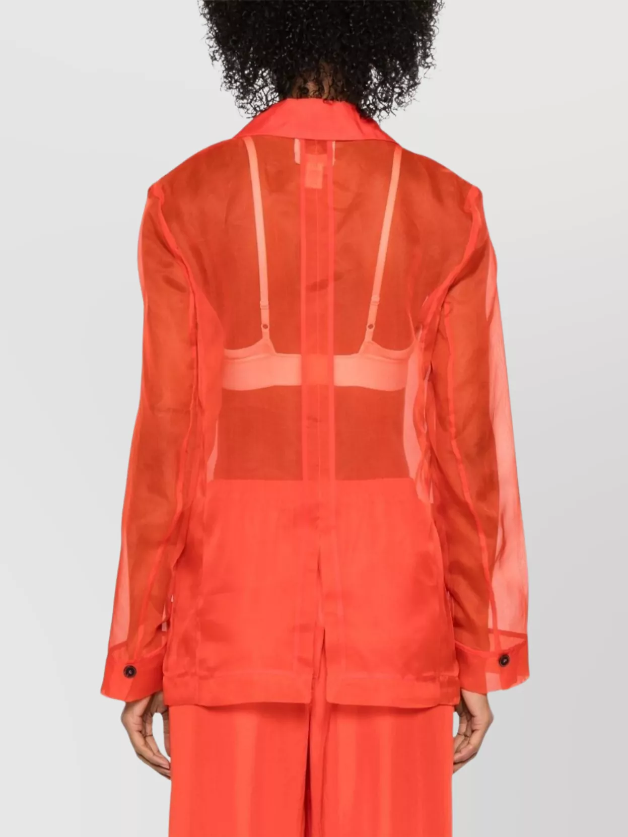 Shop Forte Forte Sheer Silk Organza Jacket With Pockets