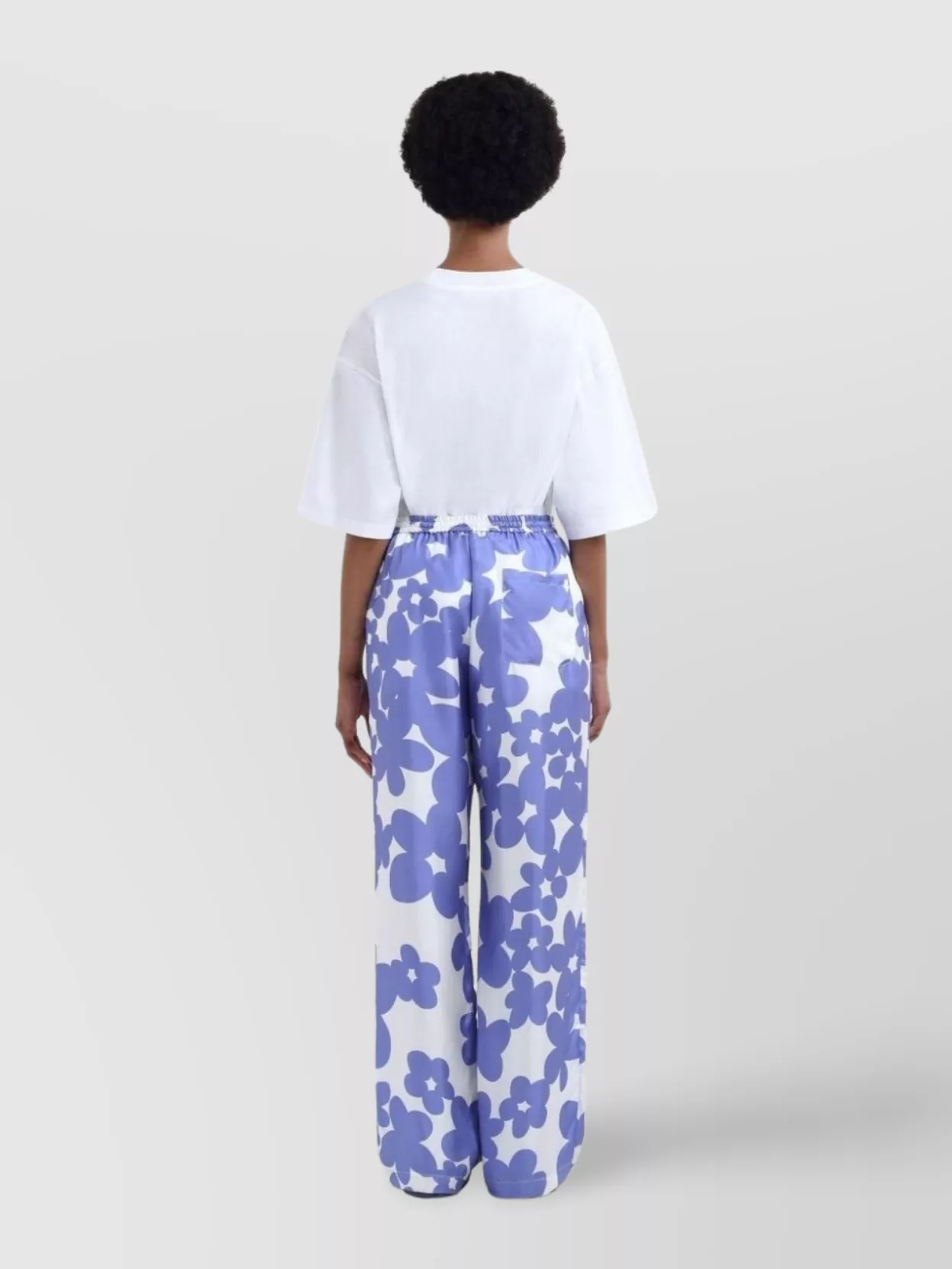 Marni Floral Trousers In Purple