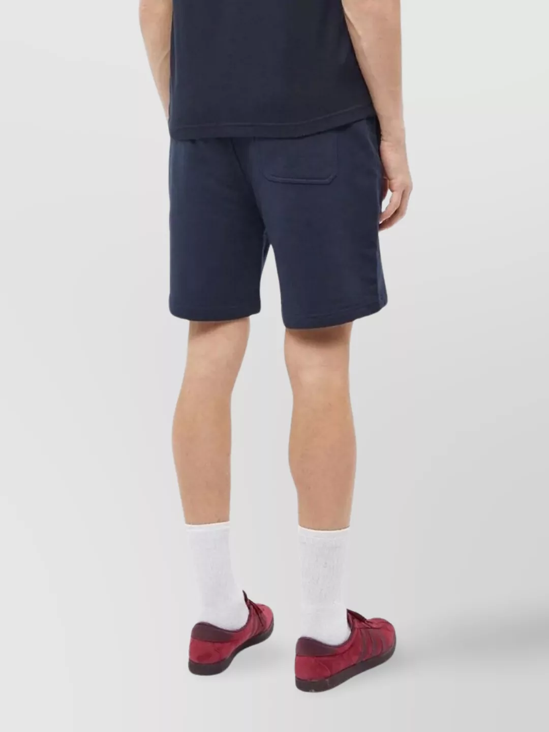 Belstaff Drawstring Waist Shorts Side Back Pockets In Blue