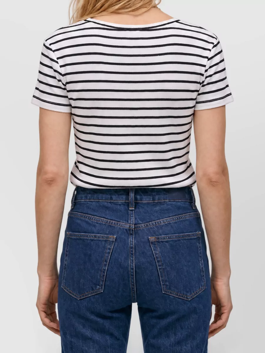 Celine Striped Silk Jersey Regular-Fit Short-Sleeve T-Shirt