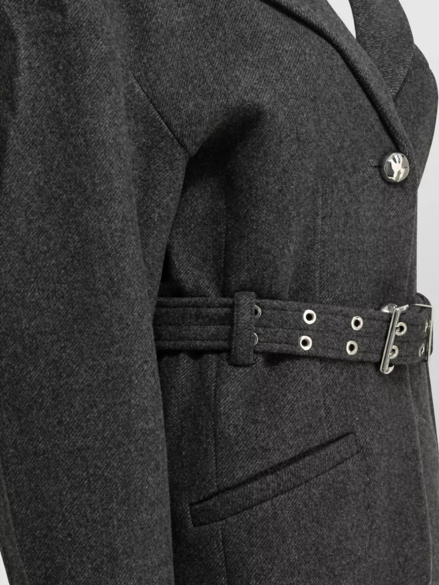 Ganni Cashmere Single Breasted Coat