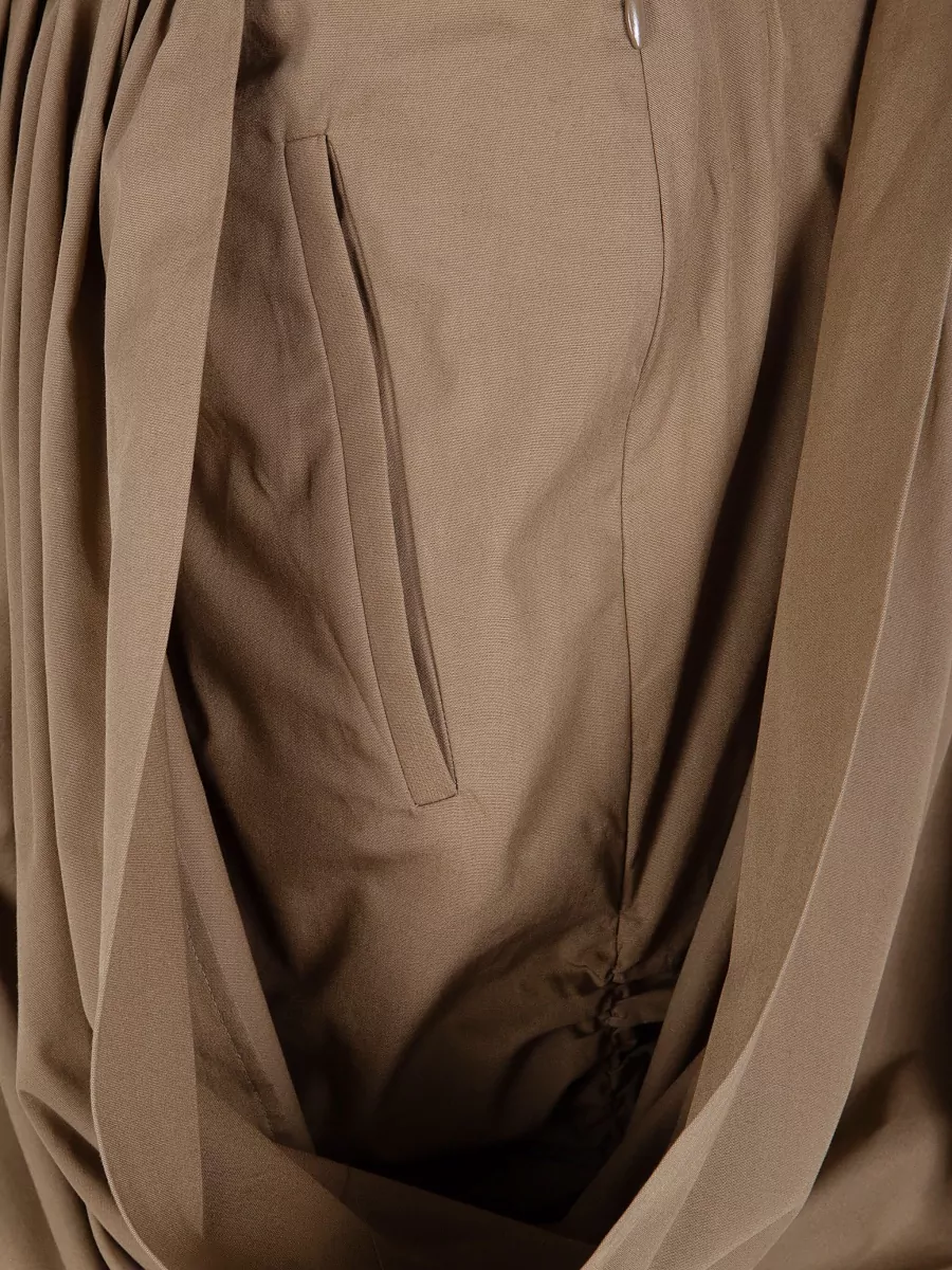 Chloé Cotton Draped Asymmetric Midi Skirt