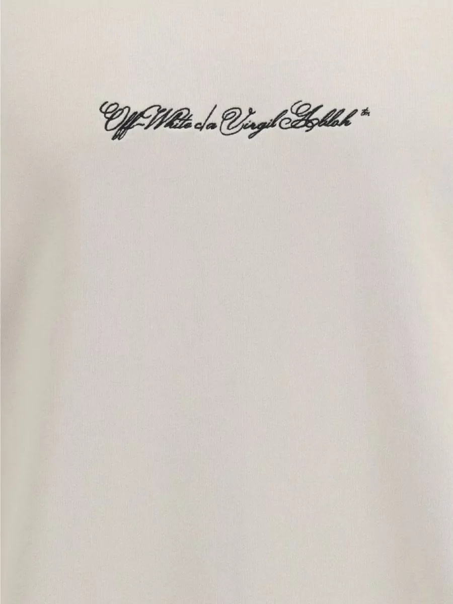 Off-White Cotton Crewneck Sweatshirt