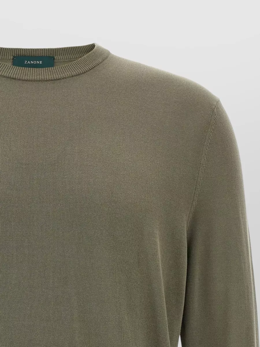 Zanone Cotton Crew-Neck Long-Sleeve Jumper