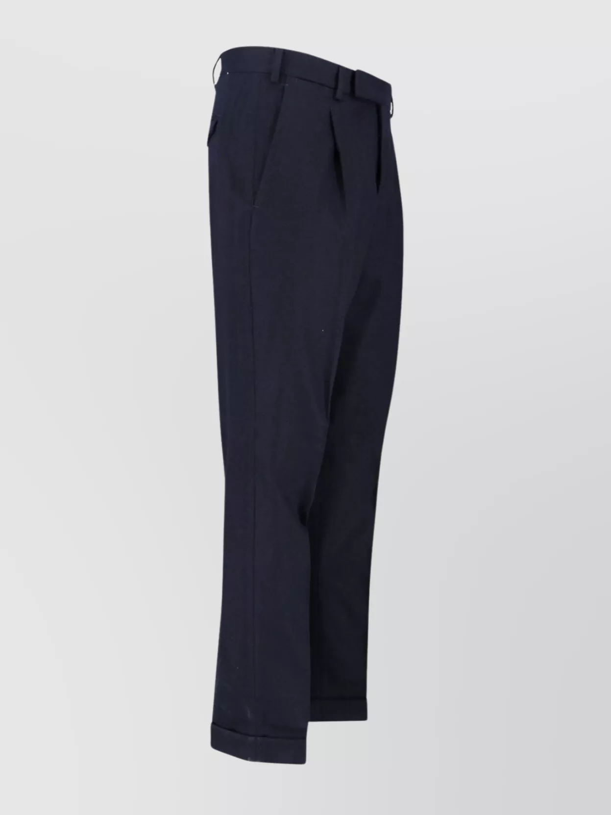 Pt Torino Straight Leg Trousers Cuffed Hem