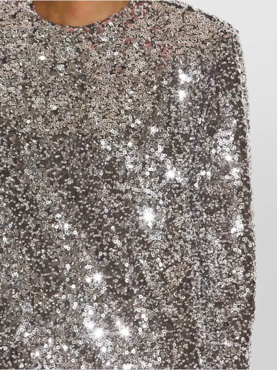 Isabel Marant Mini Dress With Sequin Embellishment And Crew Neck In Brown