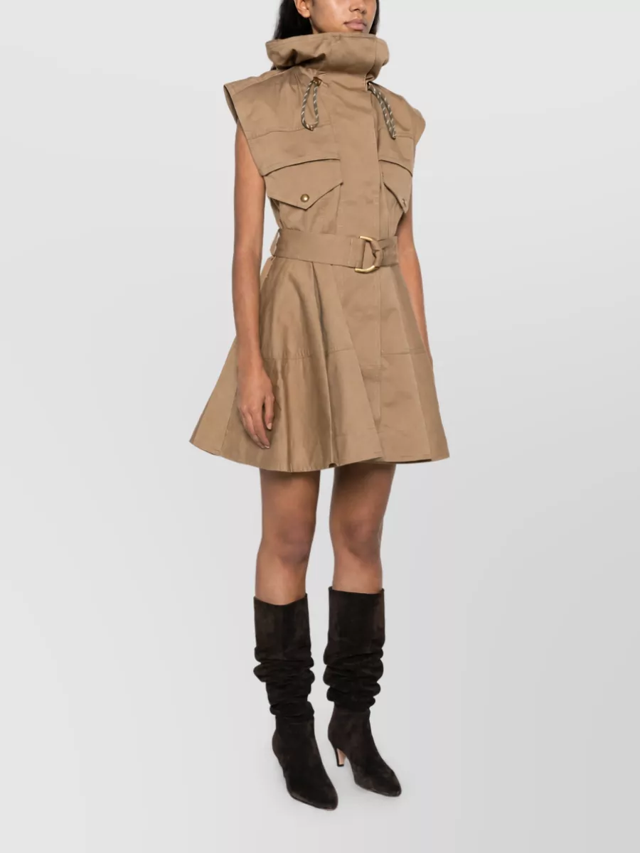 Zimmermann Cotton Sleeveless Belted Cape