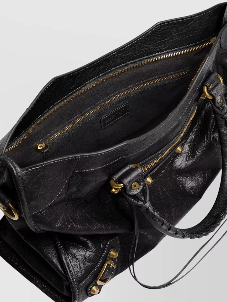 Balenciaga Le City Medium Leather Shoulder Bag