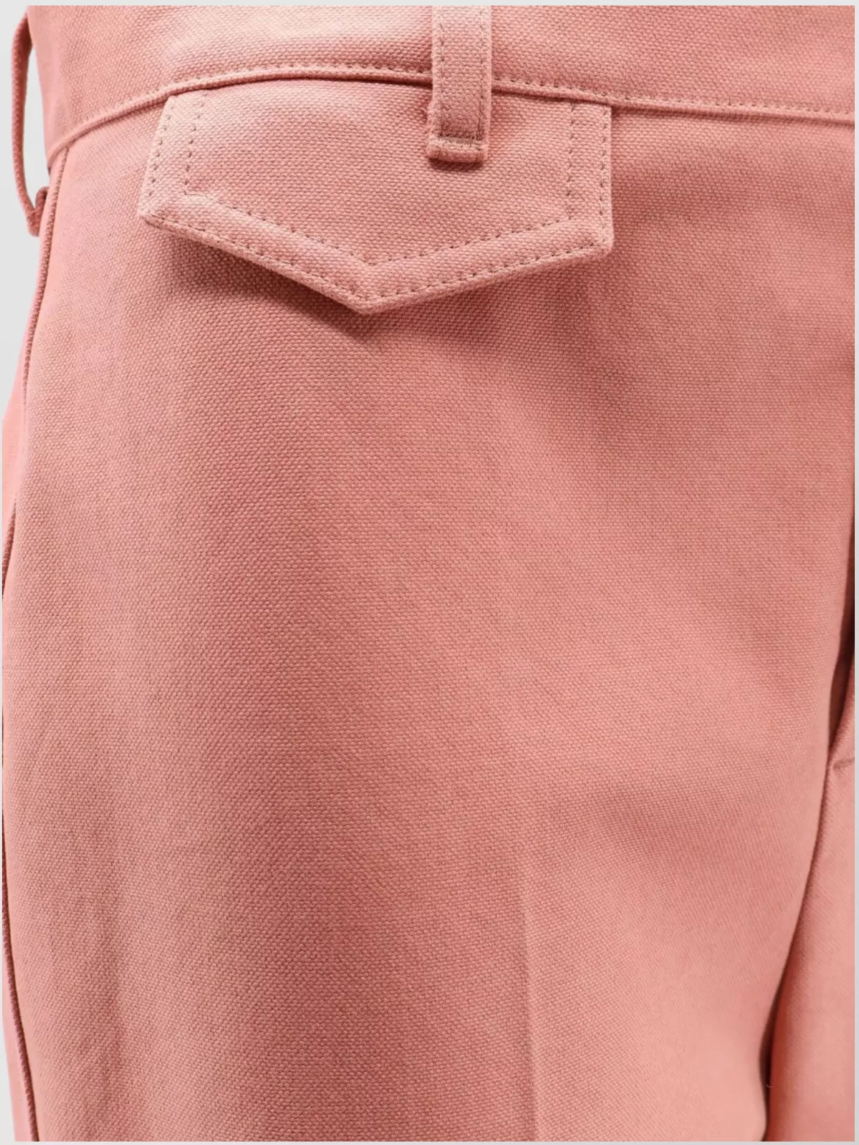 Chloé Cotton High Waist Flared Trousers With Back Pockets