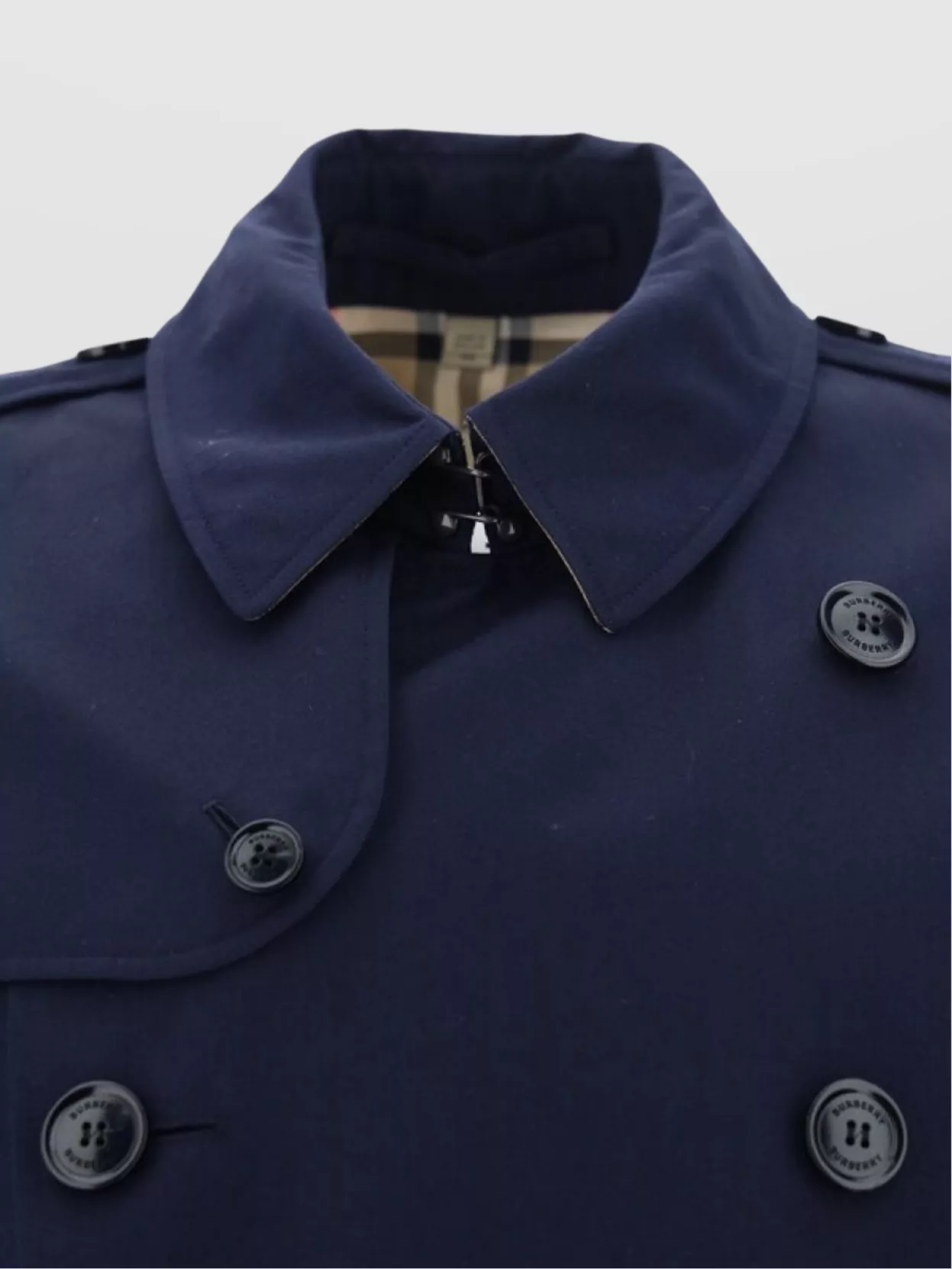 Burberry Monochrome Belted Coat Adjustable Waistband