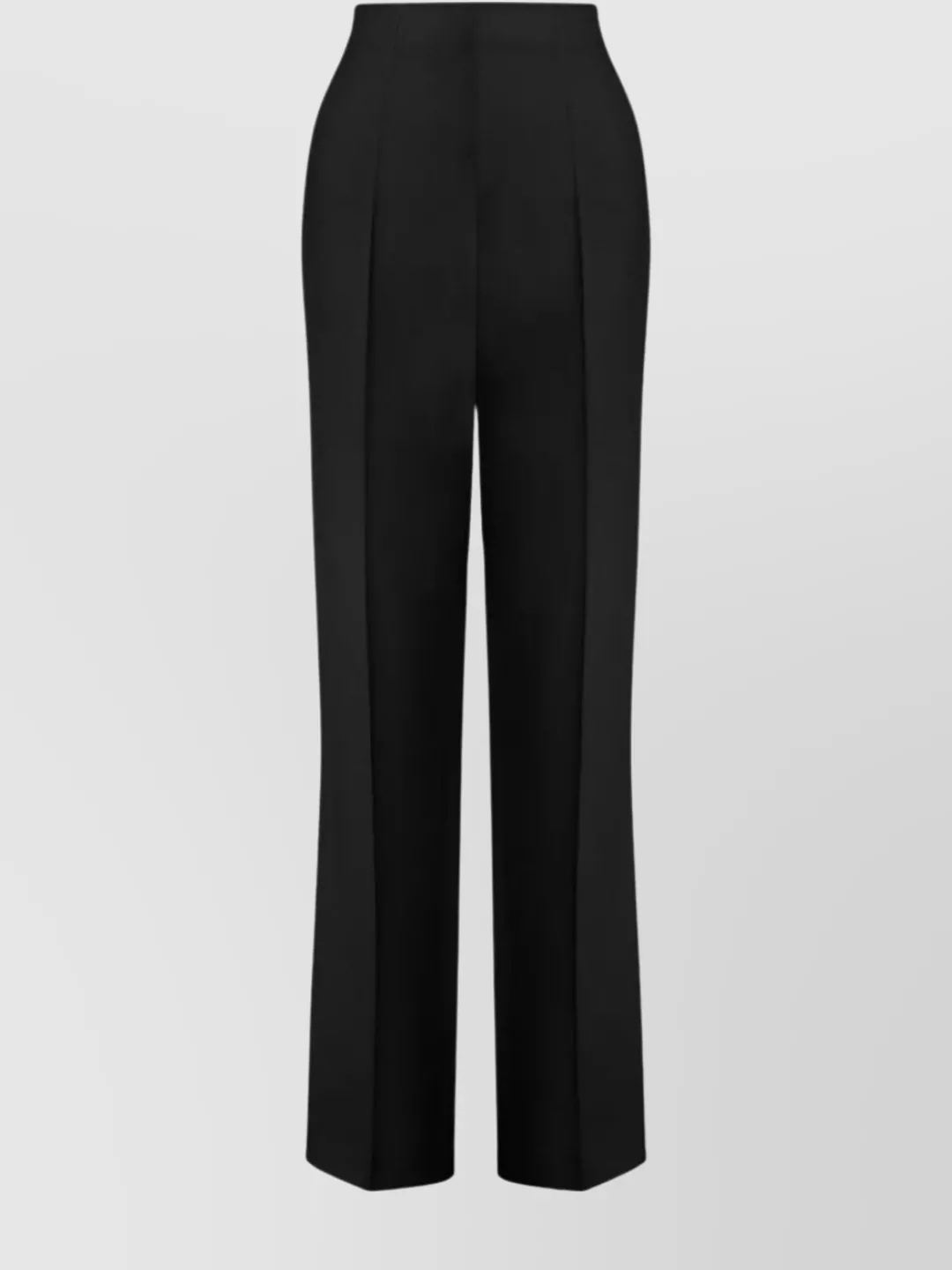 Alberta Ferretti High Waist Straight Leg Trousers With Side Pockets In Blue