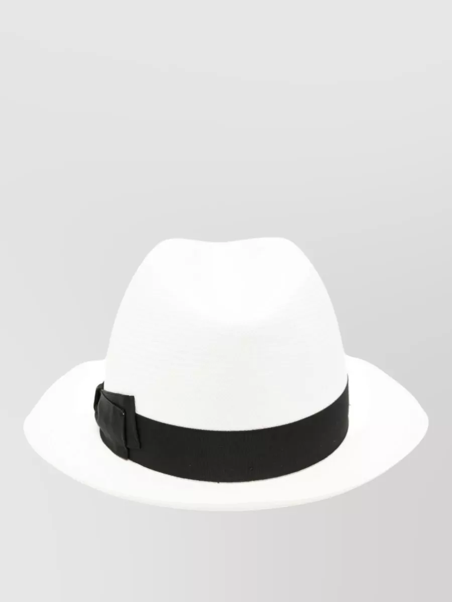Borsalino Straw Fedora Hat