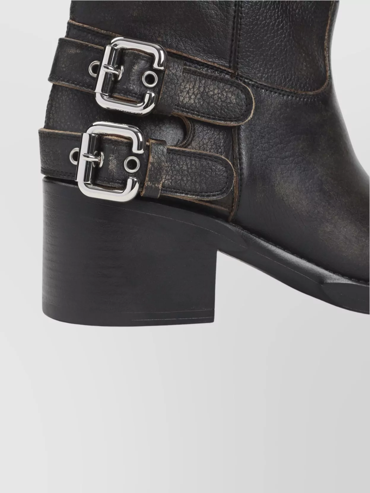 Chloé Dakota Block Heel Buckle Mid-Calf Boots