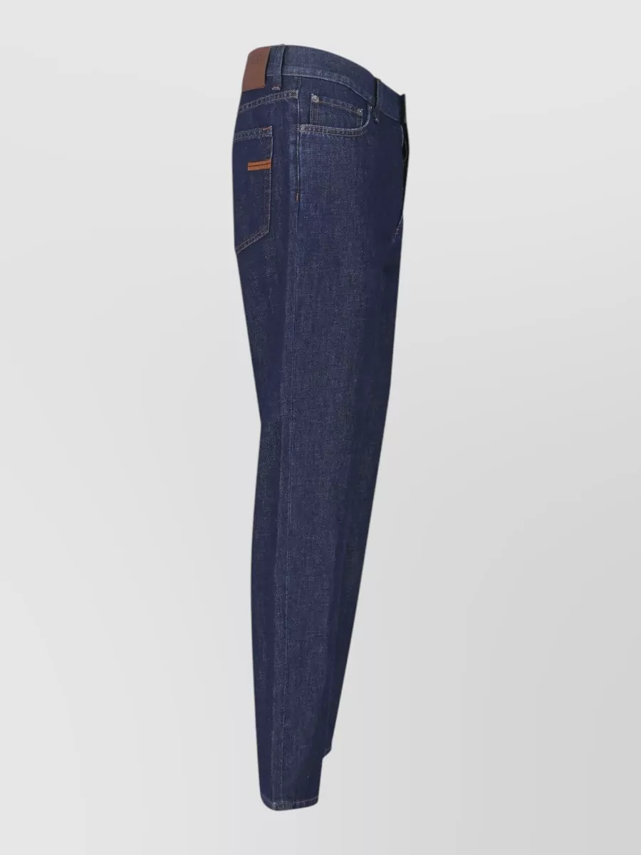 Zegna Denim Mid-Rise Straight-Leg Jeans