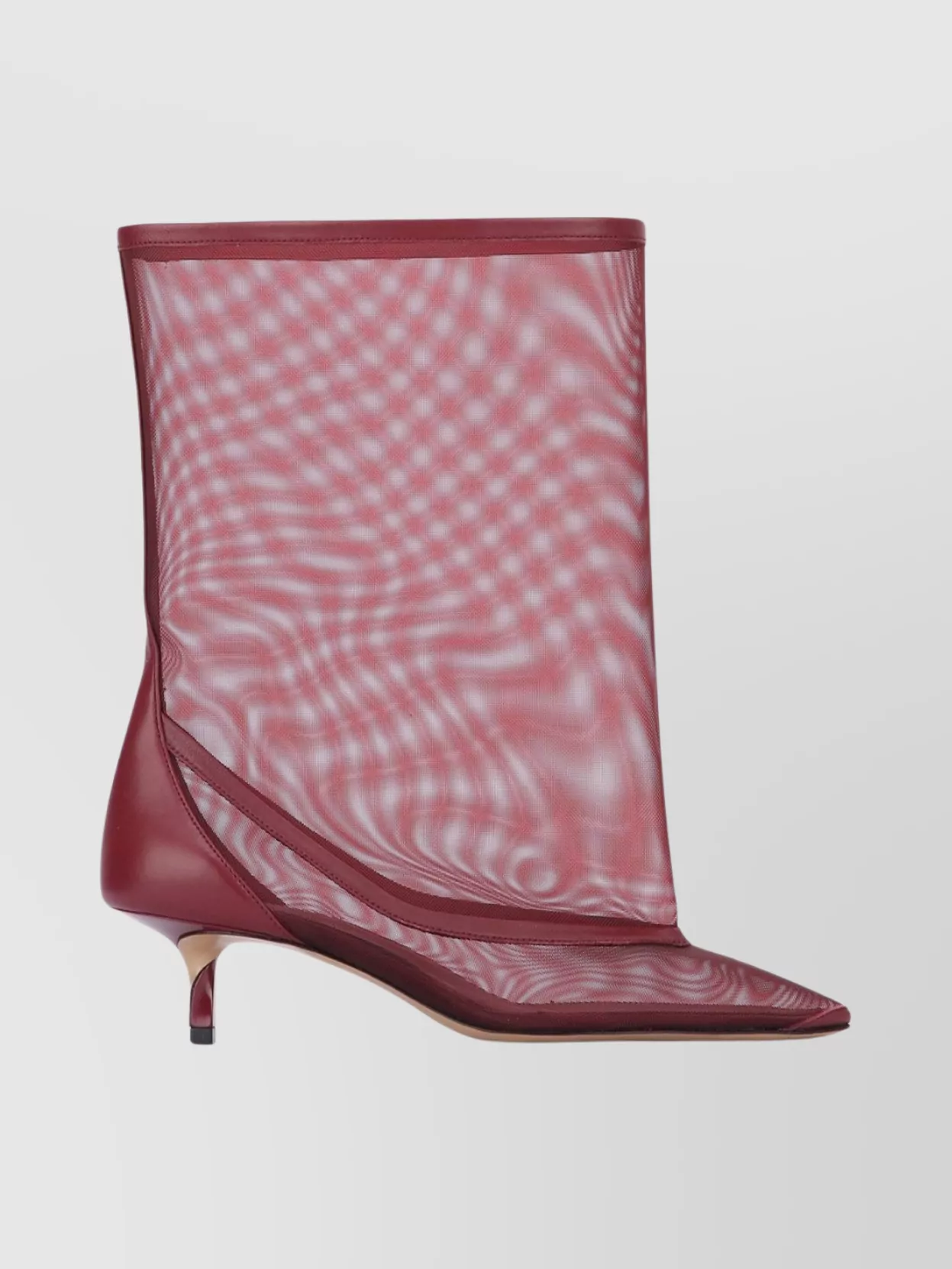 Jacquemus Ankle Boots With Kitten Heel And Mesh In Pink