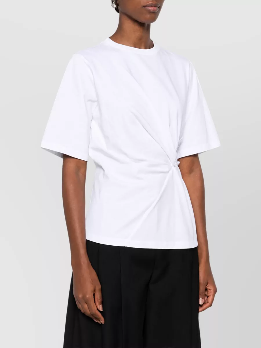 Róhe Cotton Asymmetric Twisted T-Shirt