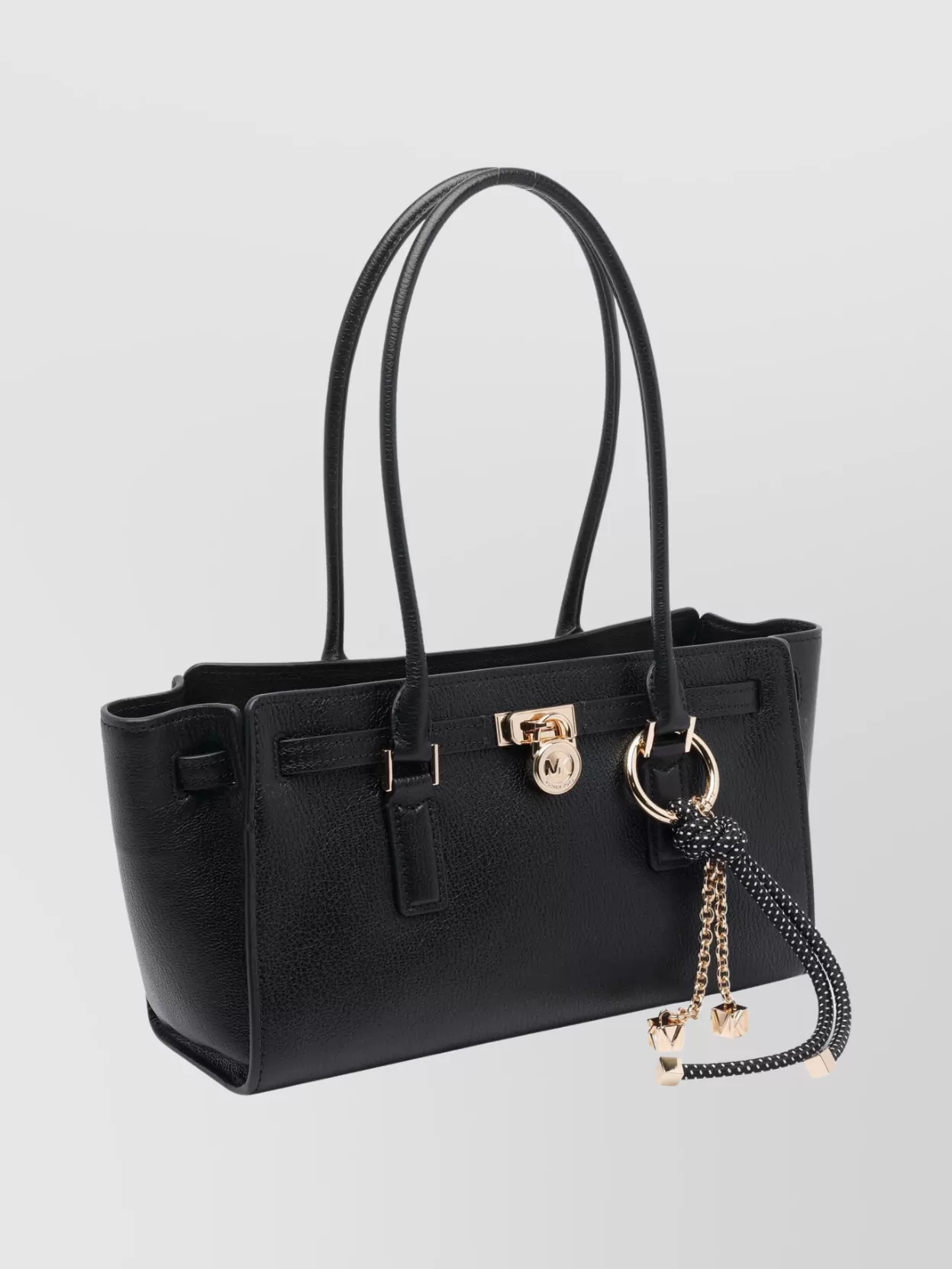 Michael Michael Kors Structured Leather Shoulder Bag Charm