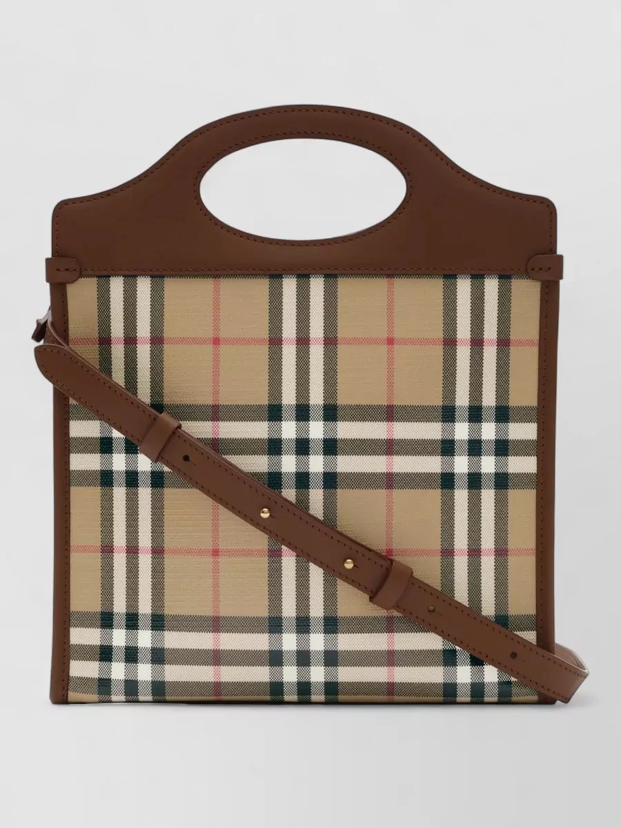 Burberry Pocket Mini Coated Canvas Tote Bag