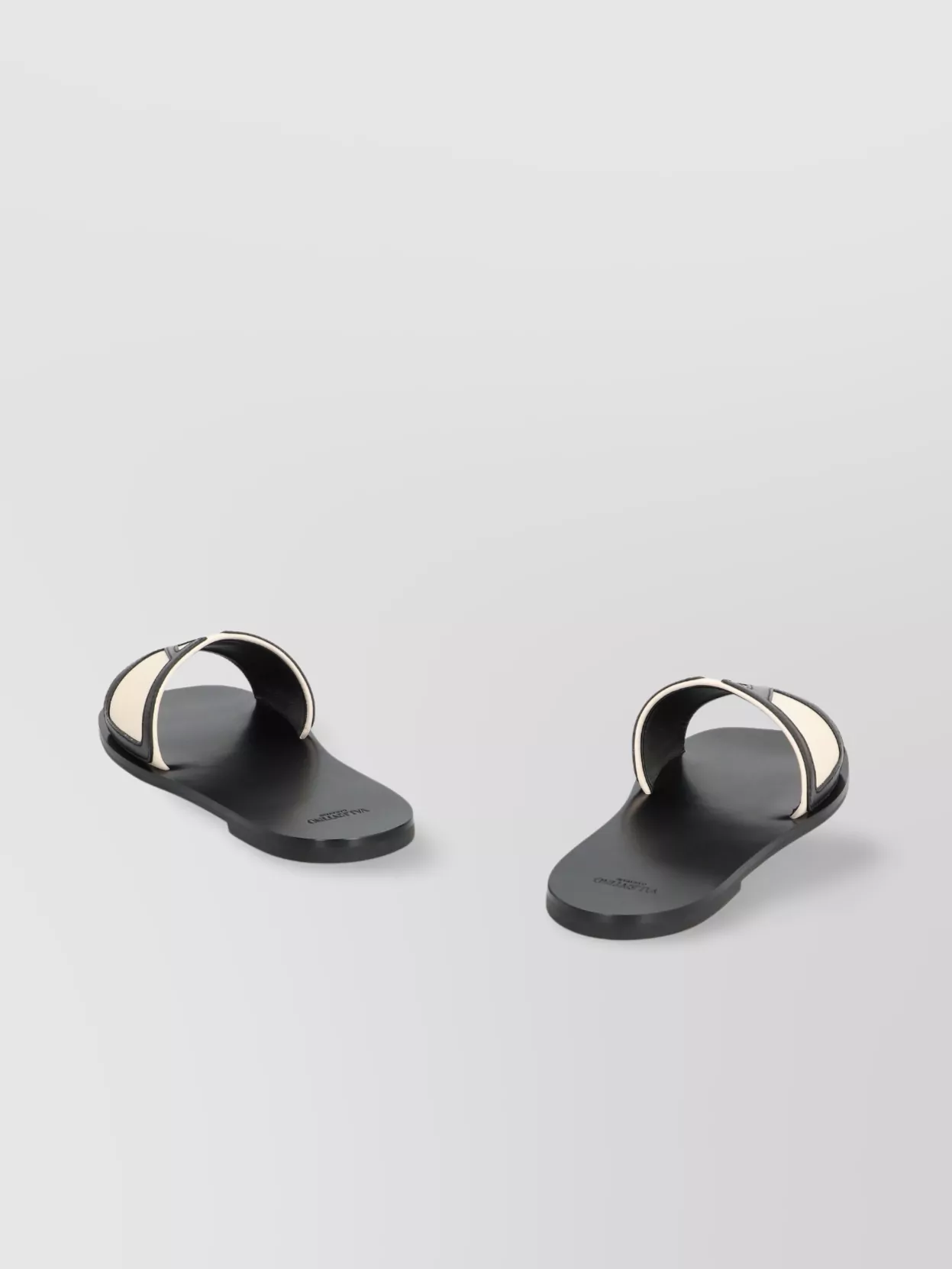 Valentino Superstar Leather Slides Flat Sole