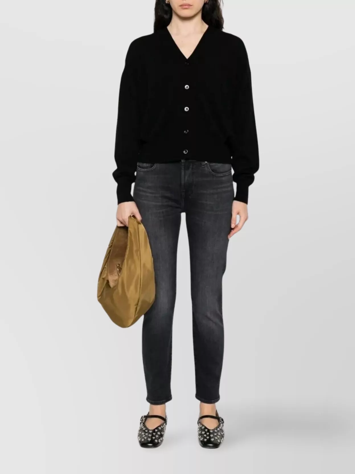 7 For All Mankind "Faded Effect" Bootcut Jeans With Rivet Detailing
