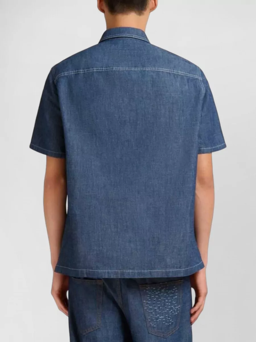 Marni Embroidered Pocket Cotton Shirt